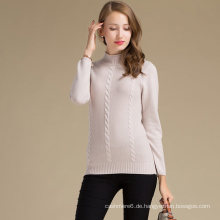 Verschiedene Farben Frauen Cashmere Wollpullover mit Strick-Design-Muster
